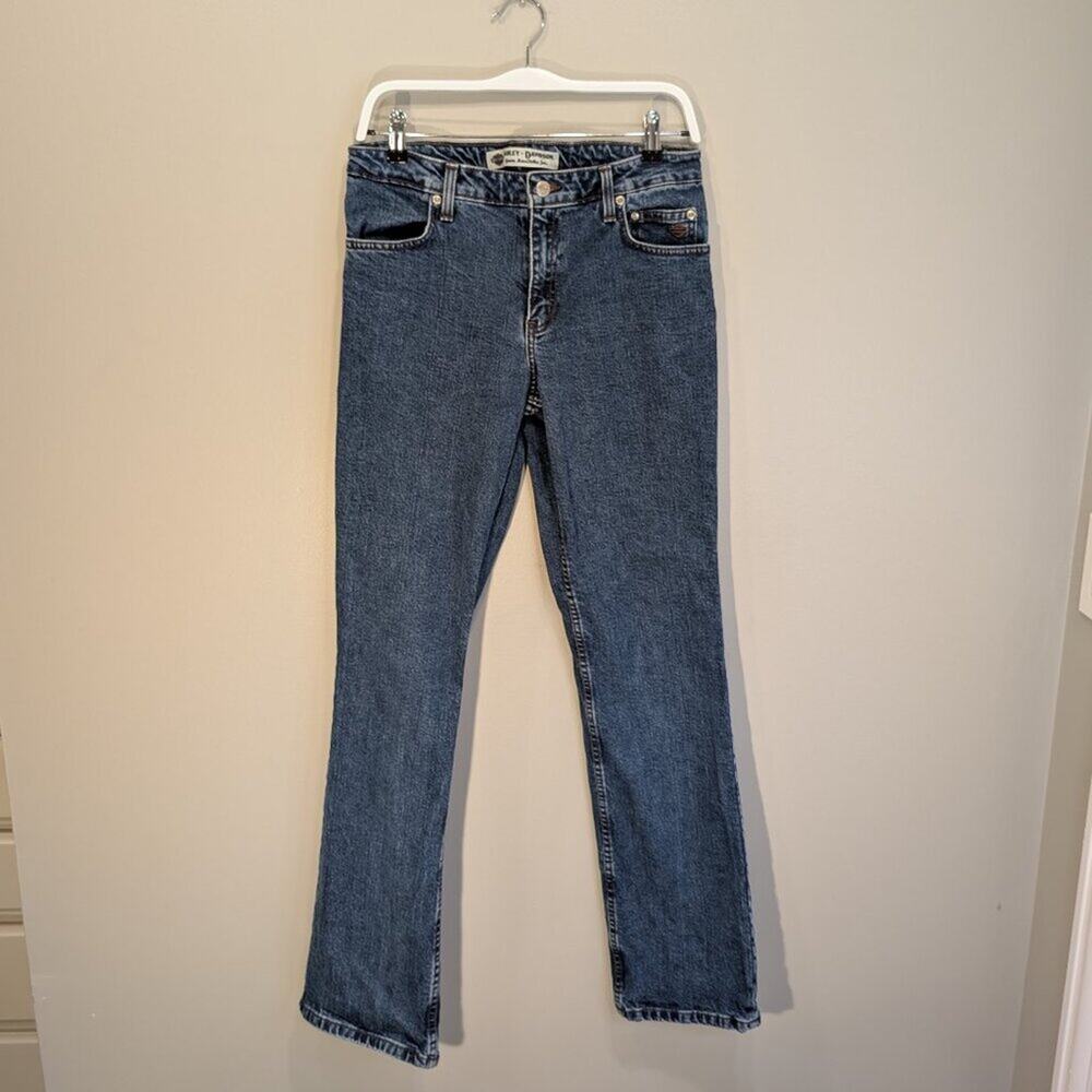 Harley Davidson Bootcut Jeans Biker Motorcycle Travel Classic Style - Size 8L